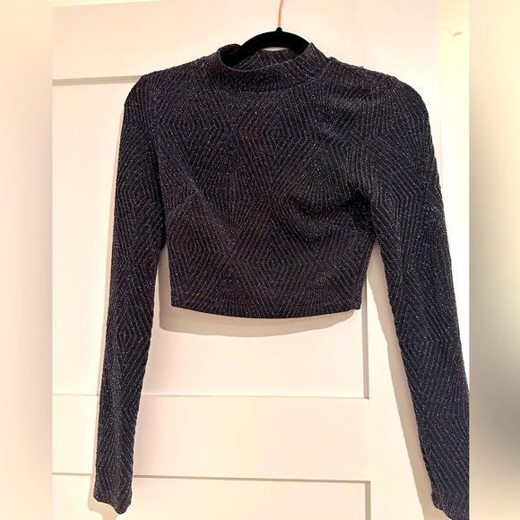 Speechless XS sparkle high neck crop top - Picture 1 of 2